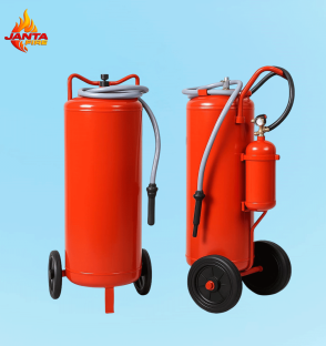 FIRE EXTINGUISHER TROLLEY WITH CO2