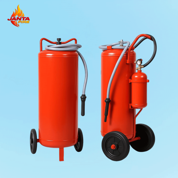 FIRE EXTINGUISHER TROLLEY WITH CO2